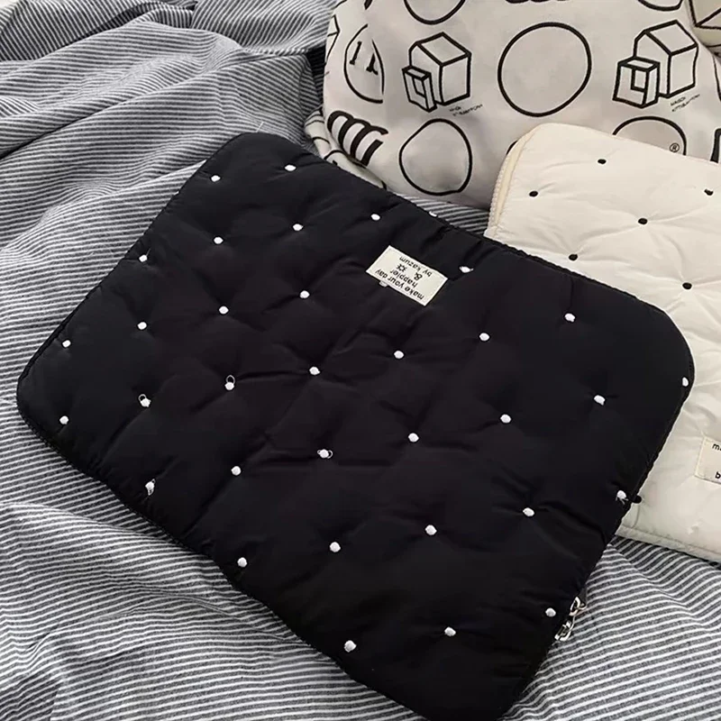 

Laptop bag for macbook air 13 case 13-14 Inch puffy notebook pouch 15-16Inch Cute laptop sleeve 9-11 Inch Tablet Sleeve girl bag