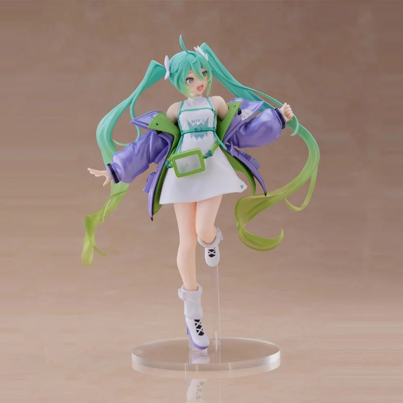En Stock Original TAITO moda Hatsune Miku figura deportiva de Anime modelo colección regalo de cumpleaños adornos de muñecas regalos de juguete