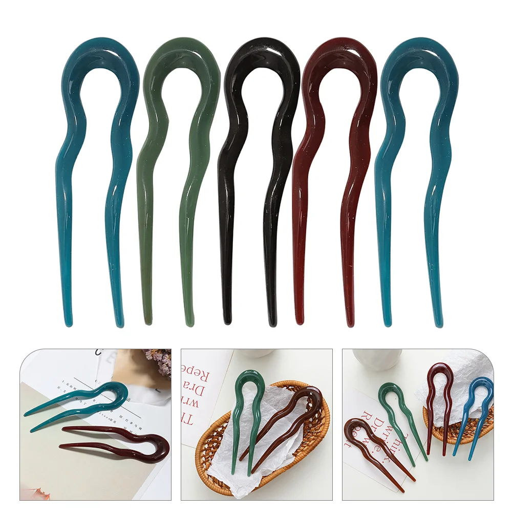 

5 Pcs Hair Hairpin U Shape Stick Pins for Women Styling Accessories Aldult Women's