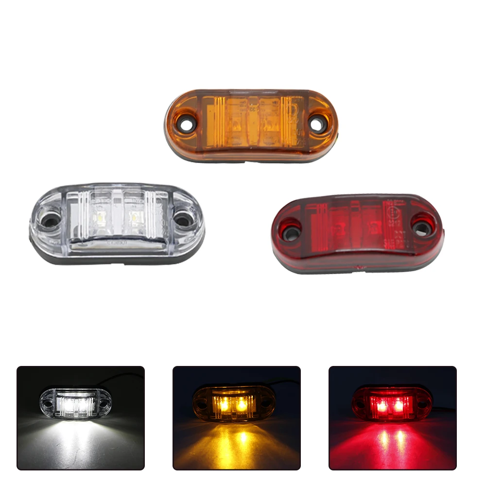 Warning Light LED Diode Light Clearance Trailer Truck Yellow White Red LED Side Marker Lamp 12V Truck Accessorie