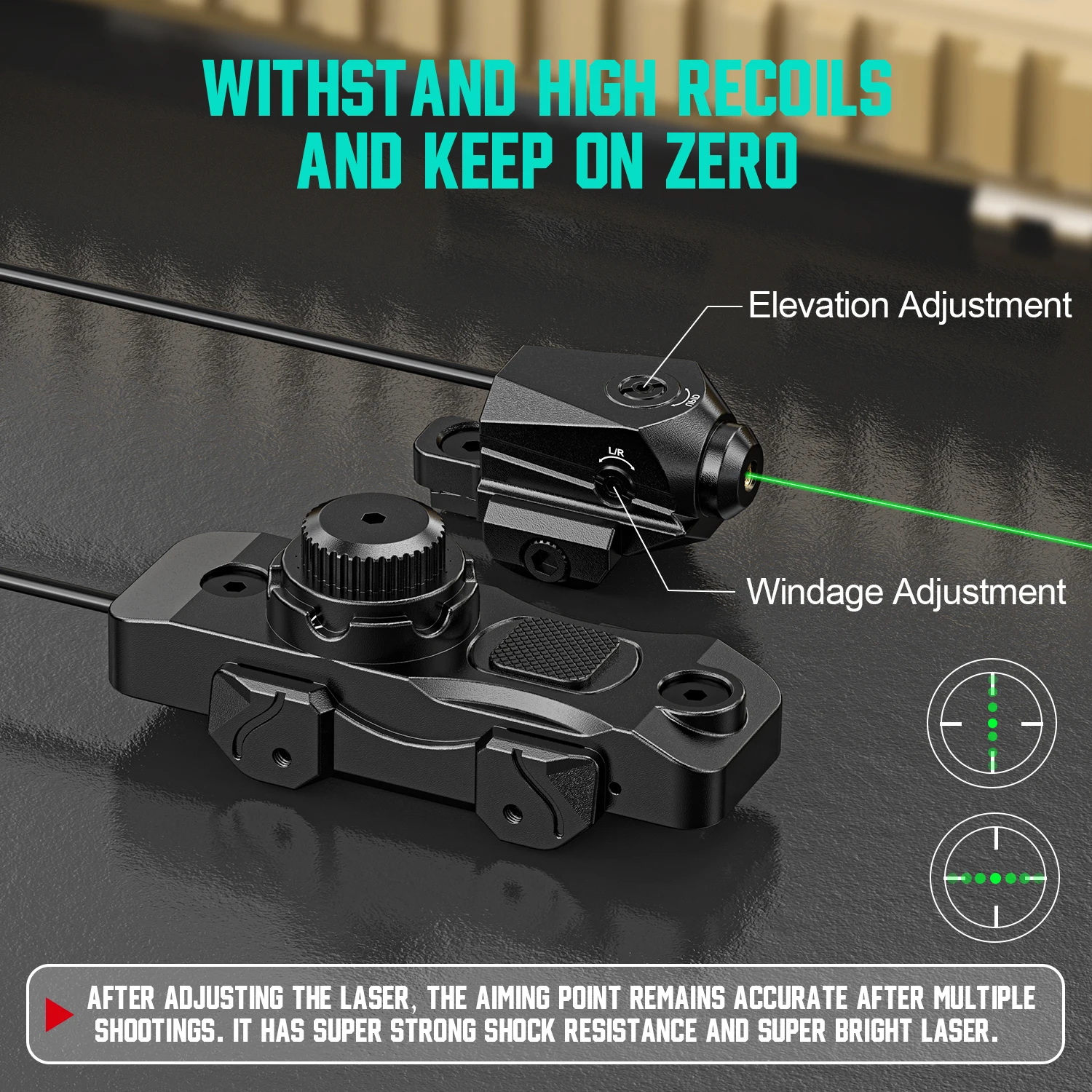 وضع البطارية 7003، مزود بمؤشر ليزر أخضر مع وظيفة المساعدة التي تهدف ذيل الماوس #5