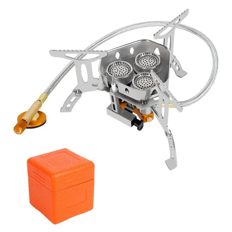 5800W Portable Camping Stove Windproof Backpack Outdoor Cooking Stove with Piezoelectric Ignition And Folding Design for Hiking