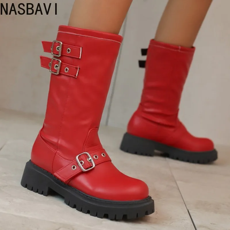 

Women's High Boots Sexy Pleated Autumn Winter Shoes Black Red Heeled Long Boot Ladies Shoes Large Size 48 New Trends