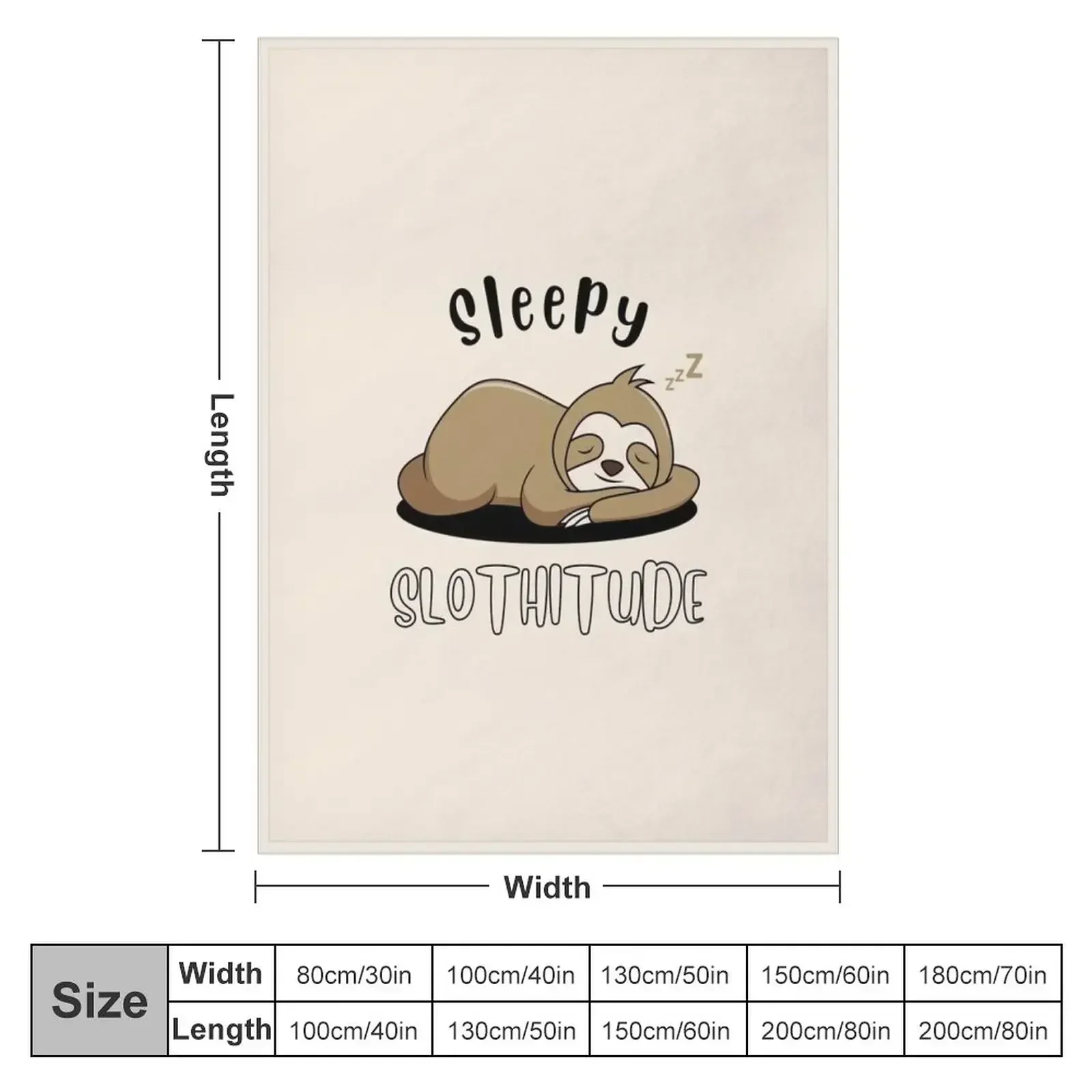 Cute Sleepy Sloth SLOTHitude Throw Blanket Single Bed Fashionable Quilt Luxury Brand Travel Camping Blankets