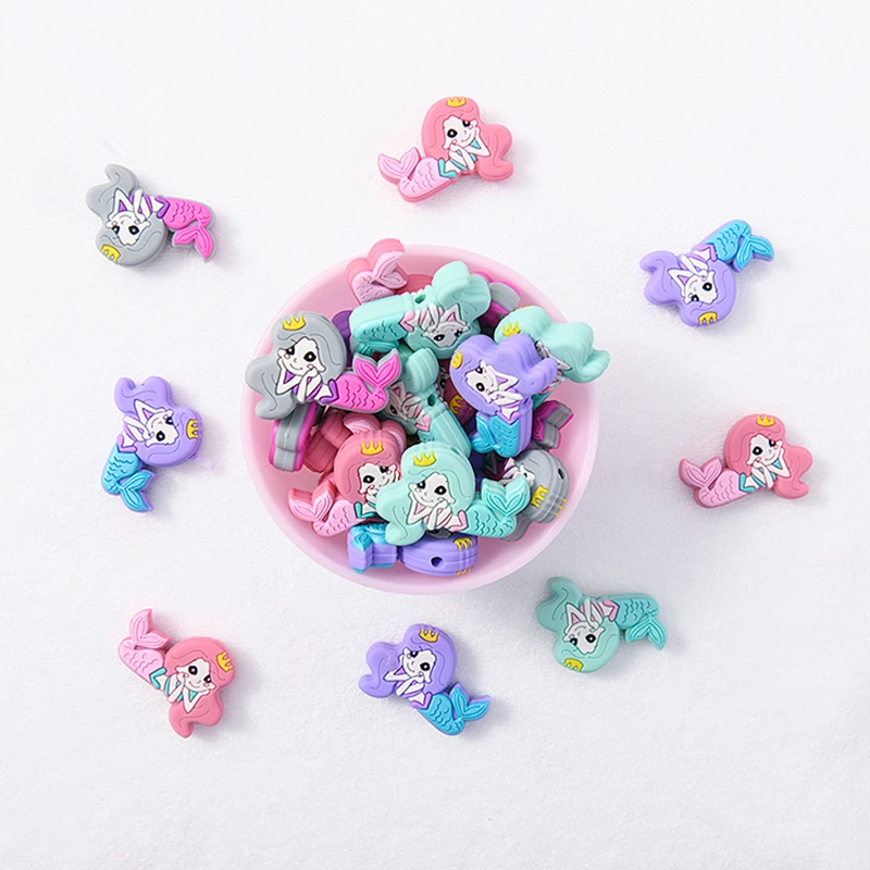 20pcs New Silicone Beads Food Grade Silicone Cartoon Focal Bead DIY Nipple Chain Jewelry Accessories Wholesale Silicone Beads