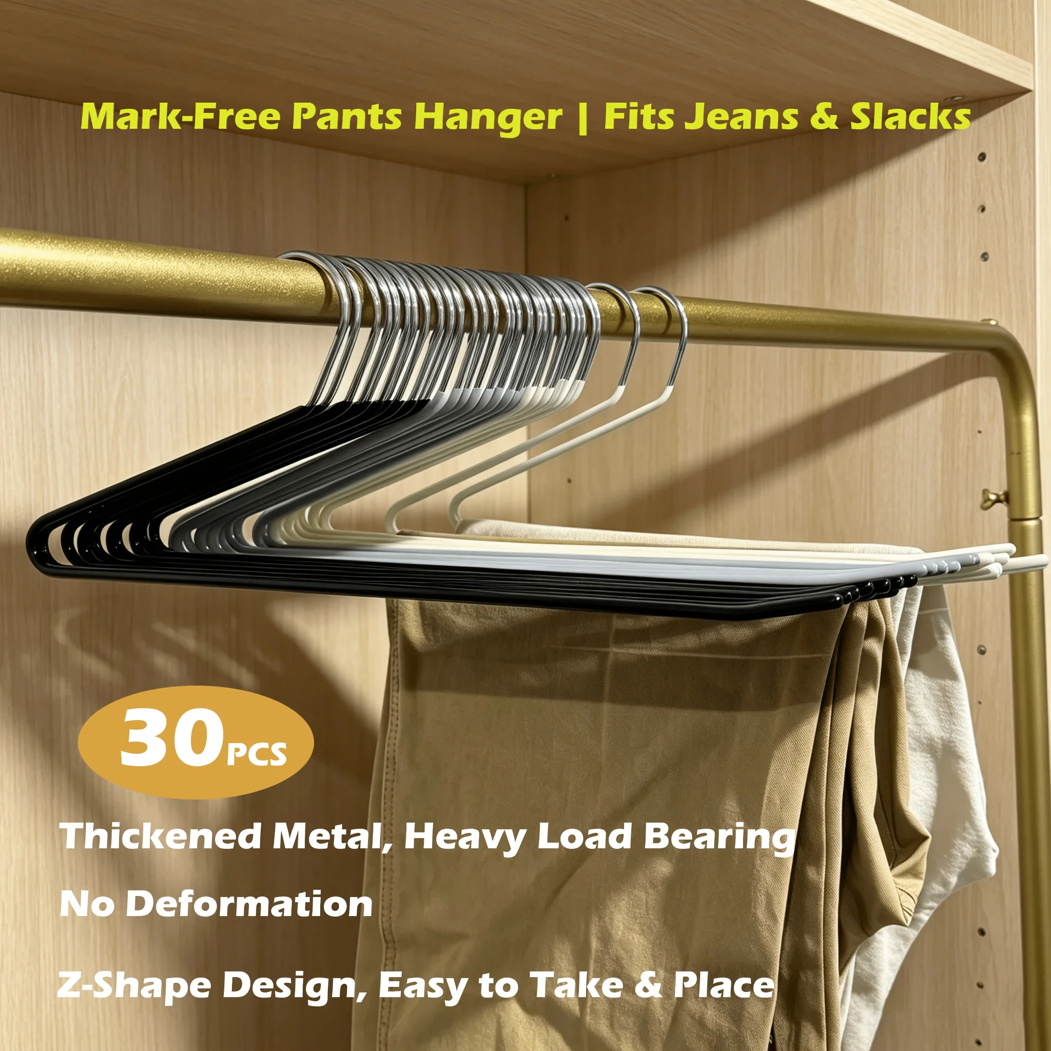 30pcs-z-type-pants-hangers-non-slip-strong-metal-trouser-rackstorage-drying-2-in-1-stackable-for-closet-bathroom-clothing-rack