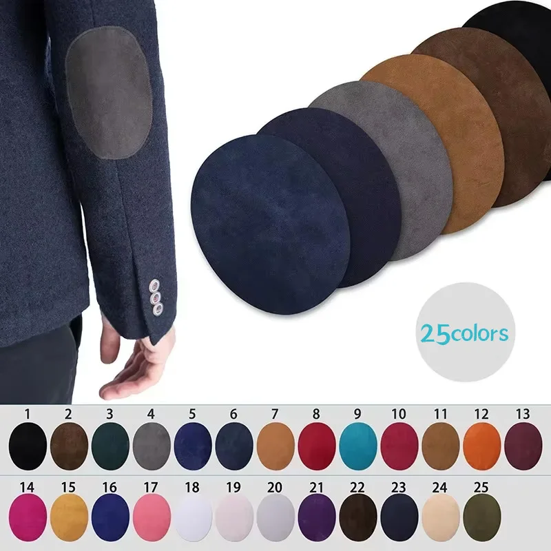 2 Pcs Suede Fabric Patch Iron on Patches Repair Badges for Bag Clothing Accessories Appliqued Elbow Knee Sticker Stripes DIY