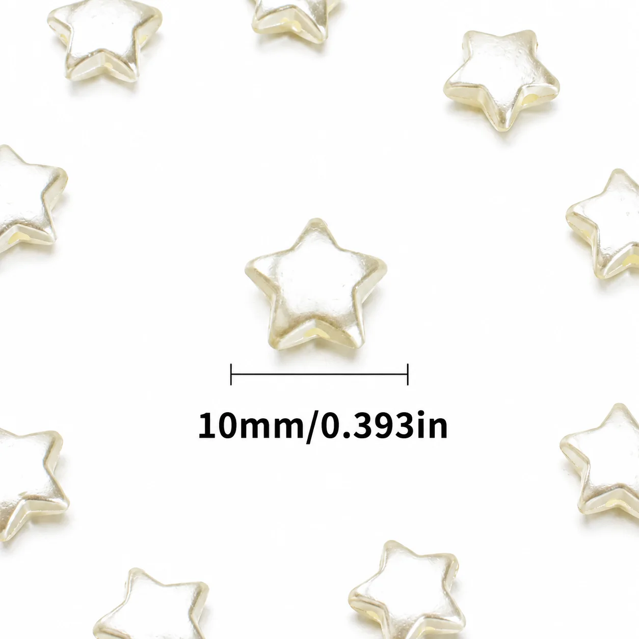 Wholesale Bulk 10mm Star Shape Spacer Beads Vertical Hole Loose Beads for Handcraft Bracelet Earrings DIY Craft Accessories