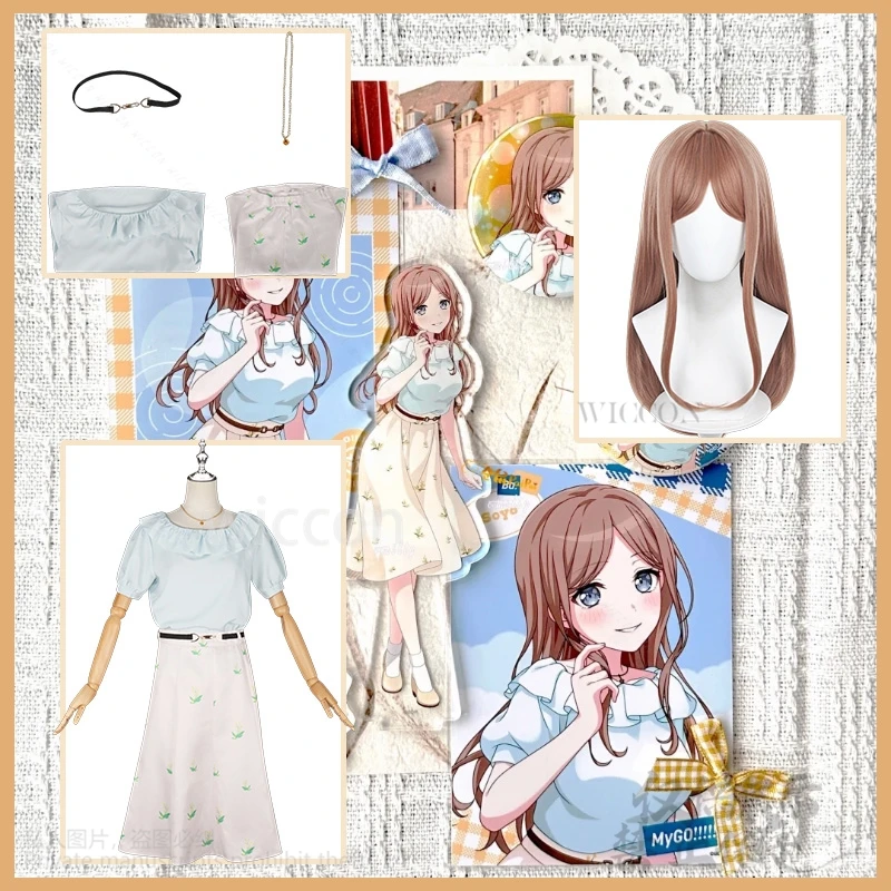 

Soyo Nagasaki Cosplay Anime BanG Dream! Ave Mujica Costume Ruffles Bubble Sleeve Shirt White Dress Lolita Halloween Customized