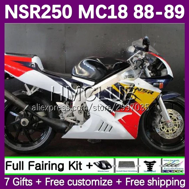 Fairing For HONDA NSR250R MC 18 NS250 NSR 250 R 250R CC 88 89 33No.72 white  black MC18 PGM2 NSR250 R RR NSR250RR 1988 1989 Body - AliExpress