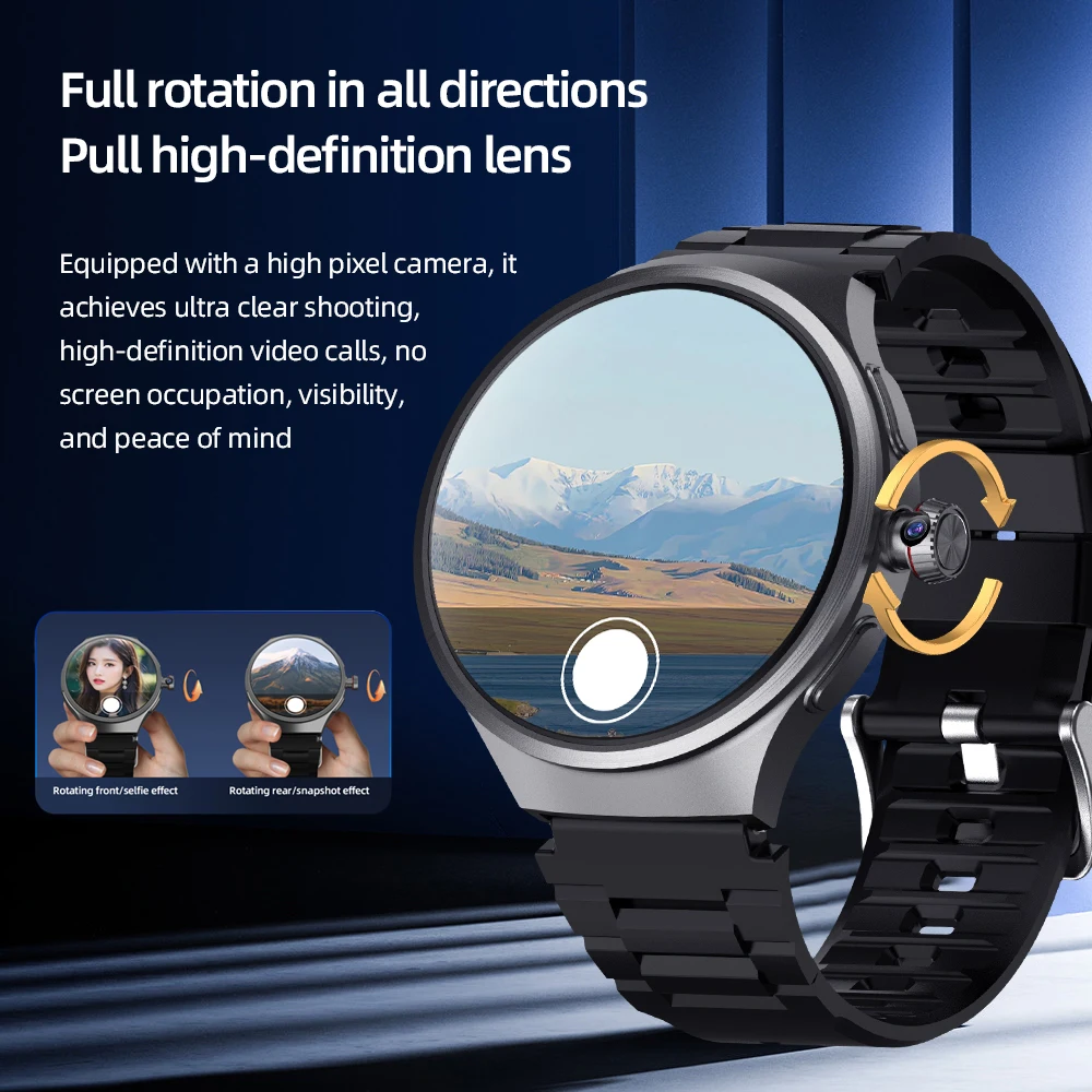 5G Smartwatch AMOLED 1.75'' Screen GPS Map HD Video Call 800W Camera Download Apps WIFI Sim Card Watches Android 4G Smart Watch
