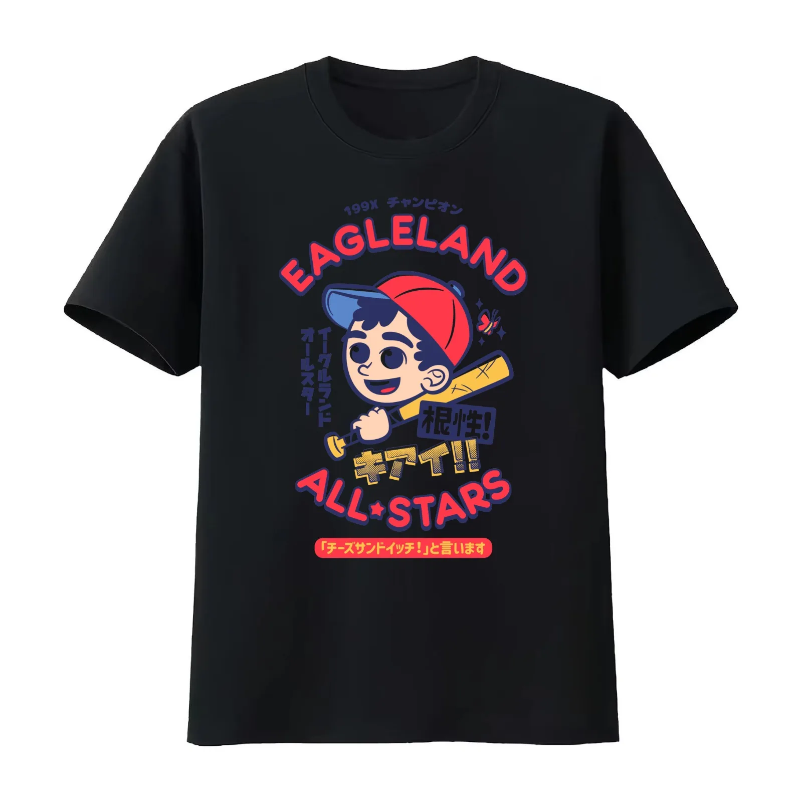 Eagleland All-Stars T-Shirt Summer Casual Cotton Tee Oversized Streetwear Tops Vintage Graphic Print Loose Fit Short Sleeve