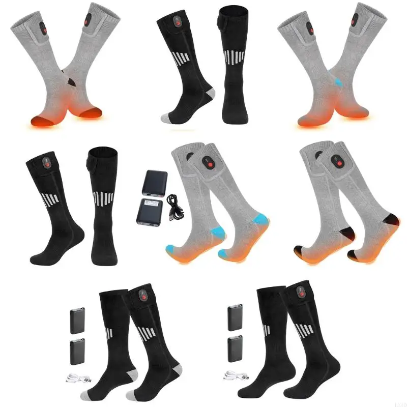

LXAD Heated Socks for Men Women Rechargeable Electric Heated Socks Winter Foot Warmer