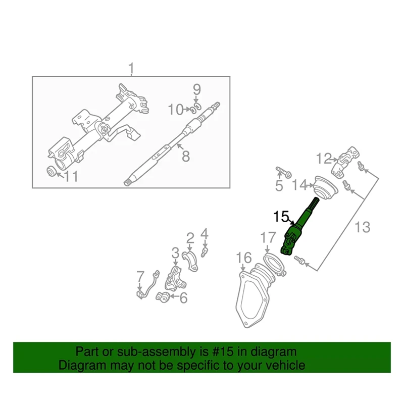 Intermediate Steering Column Shaft Assembly For Toyota Camry Lexus ES330 45220-33270