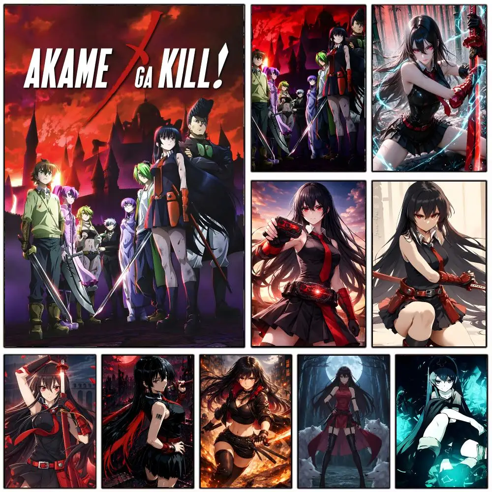 dark anime A-Akame ga Kill Poster Modern Home Decoration Interior Design & Contemporary Wall Art Collection