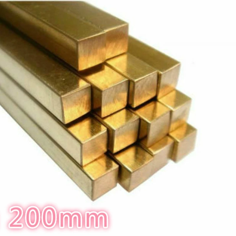 H59 Brass Square Rod Stick Solid Bar 5/6/8/10/12/15/20x5/6/8/10/12/15/20x200mm customize service Cutting Tool Metal Cube