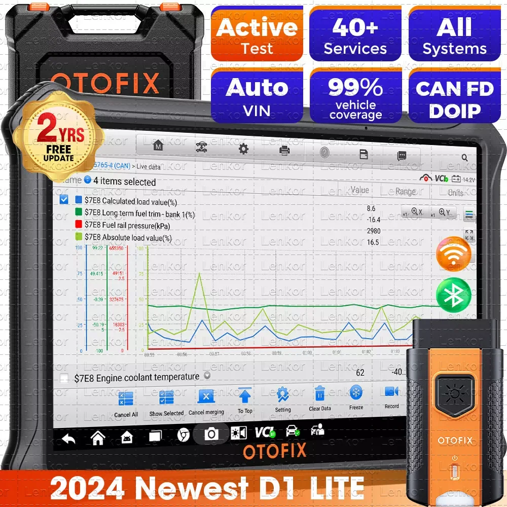 OTOFIX D1 LITE OBD2 Scanner Car Diagnostic Tool Bluetooth Wireless Bi-Directional Control OBD Automotive Scan Tool Active Test