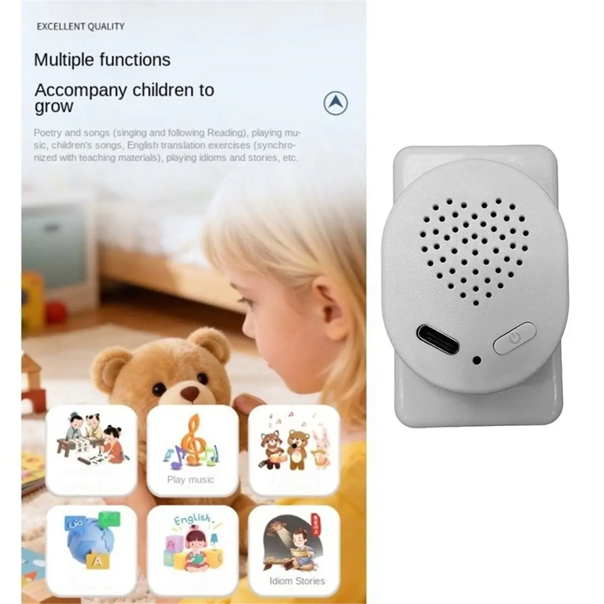 AI Voice Module Box Smart Plush Robot Message Recorder Companion Talking Toy Module for Children'S Toys