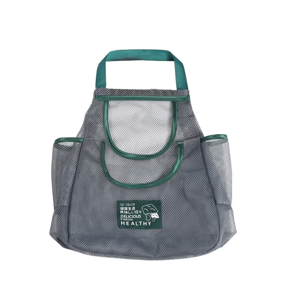 أكياس تخزين معلقة جديدة من تيريلين سعة كبيرة متعددة الأغراض حقيبة شبكية قابلة للتنفس حقيبة حمل محمولة متعددة الوظائف للمطبخ #4