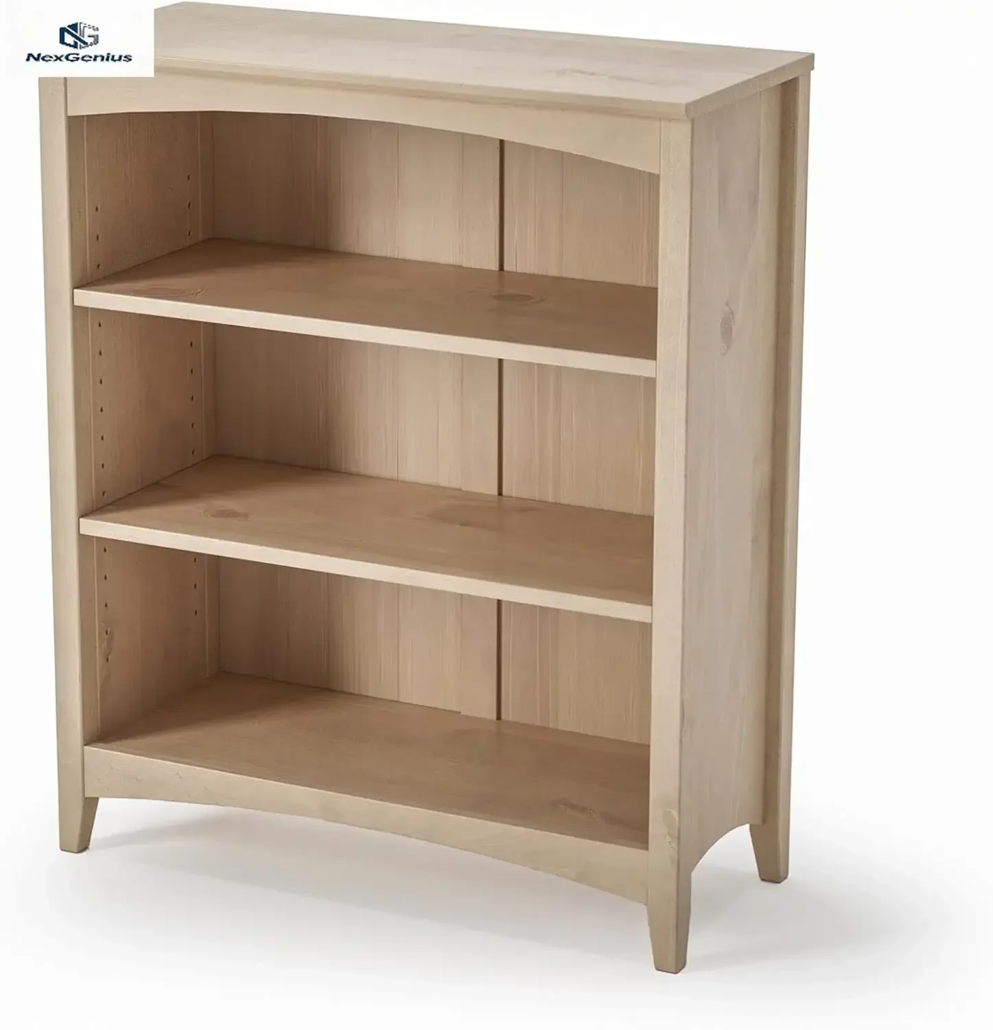 Camaflexi Shaker Style 3 Shelf Bookcase/Solid Wood / 36