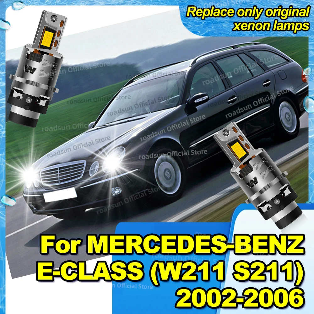 

2pcs Headlight LED Canbus 50000LM Xenon Lamp Upgrade Bulbs For MERCEDES BENZ E CLASS W211 S211 2002 2003 2004 2005 2006