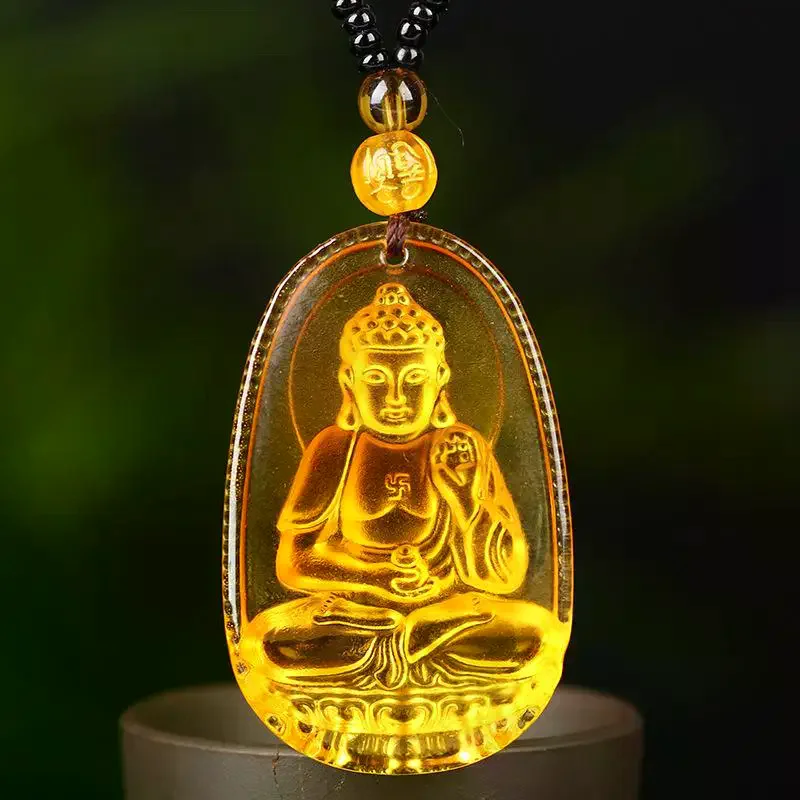 Avalokitesvara Manjushri Pendant Necklace For Men Women Religious Zodiac Lucky Amulet Guardian Deity Buddha Necklace