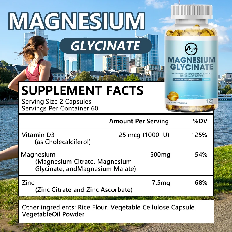 Minch Magnesium Complex Capsules,sleep Support,muscle Relaxation,stress & Anxiety Relief