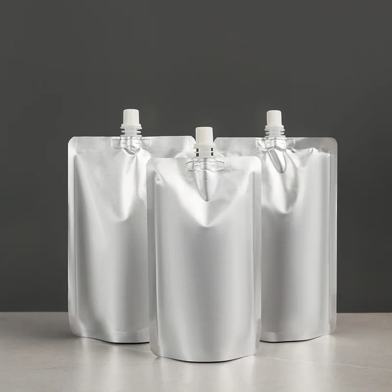 

Disposable Sour Plum Soup Snail Soy Milk Juice Beverage Takeaway Liquid Mask Bag Pure Aluminum Self-Standing Spout Bags