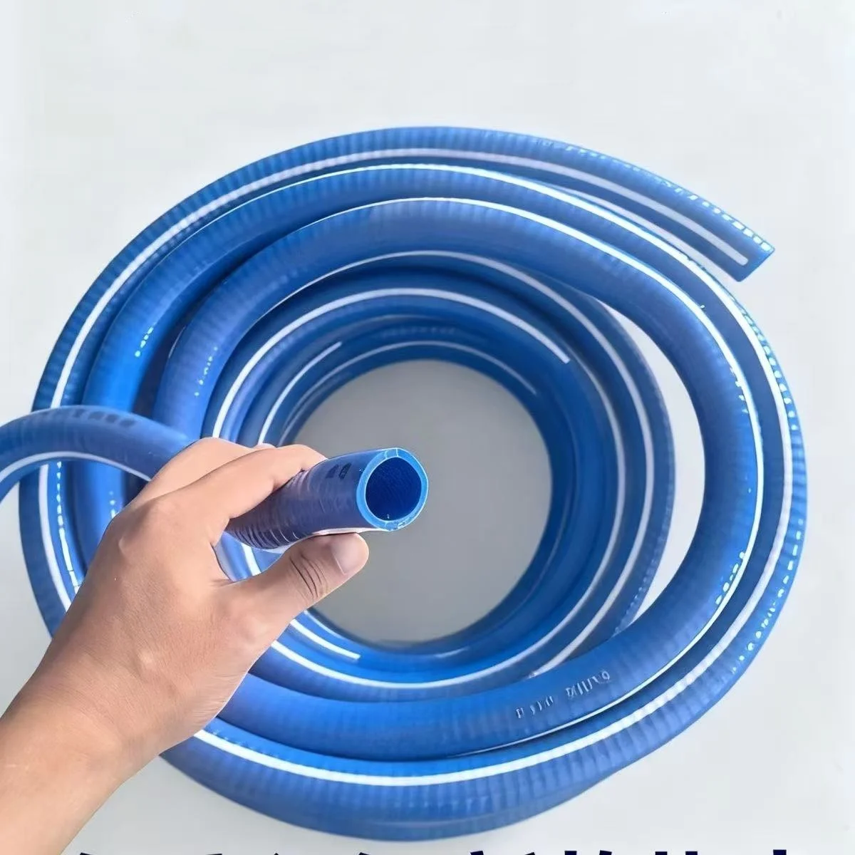 خرطوم أسلاك فولاذية - مقاوم للبرد والزيت، خرطوم وقود/مياه من السيليكون السميك، أنبوب مرن 1 بوصة و6 نقاط لمضخة نقل الزيت #2