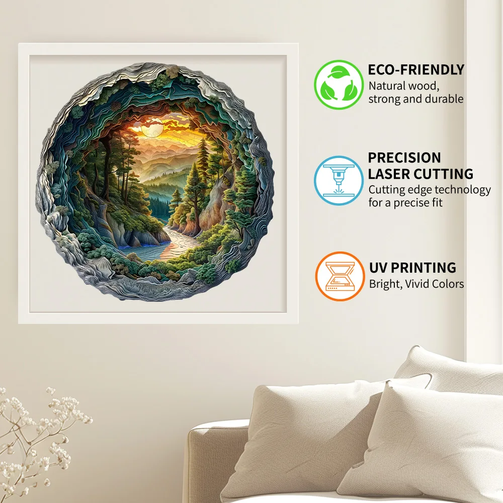 สัมผัสความสงบของธรรมชาติและความสุขของงานฝีมือด้วยปริศนาไม้ภูเขาและแม่น้ําของเรา สร้างขึ้นสําหรับผู้ใหญ่ seeki