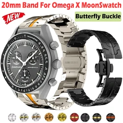 Metal Strap For Omega X Swatch Joint MoonSwatch Stainless Steel Business Bracelet For Amazfit GTS 3 4 4mini Wristband Accessory