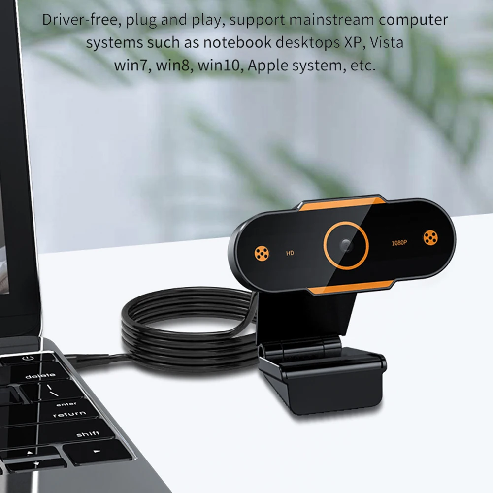 كاميرا ويب للكمبيوتر USB 4K-480P HD كاميرا ويب بتركيز تلقائي CMOS كاميرا كمبيوتر مع ميكروفون لاجتماع التدريس لشبكة الاتصال بالفيديو