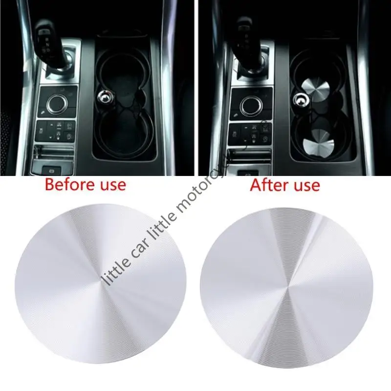 

Aluminum Alloy Car Middle Console Anti-Slip Water Cup Mat Holder Pat Fit For Land Rover Range Rover Sport Vogue Accessories 58mm