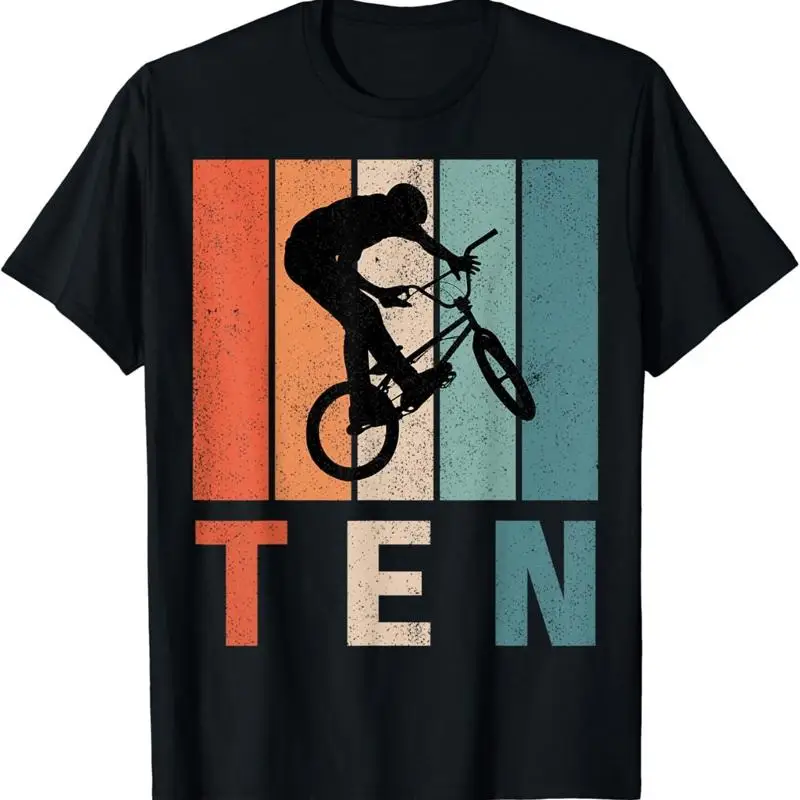 10th Birthday Retro BMX Bicycle Bike Boys 10 Years Old T Shirt