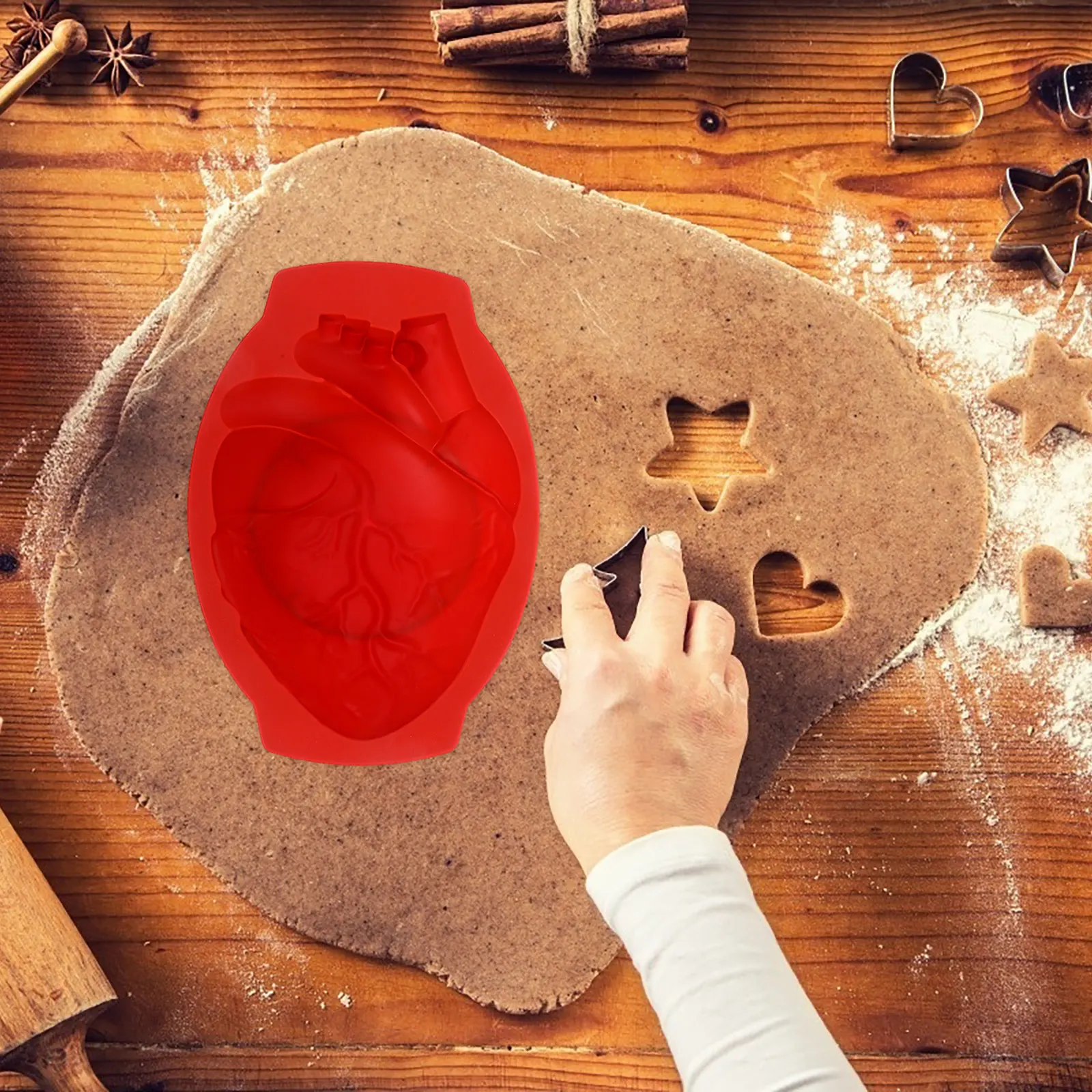 

Heart Mold Fondant for Cake Pops Halloween Music Baking Mould Shape Chocolate Red