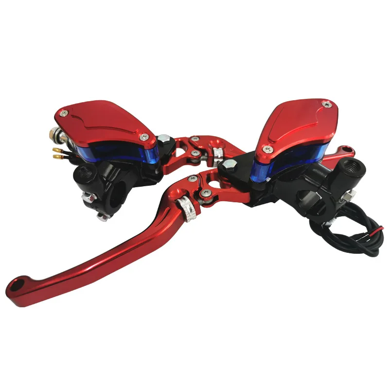 

Electric Motorcycle Universal Hydraulic Disc Brake Pull Rod Handbrake Big Leaf Upper Pump with Mirror Seat Master Pump