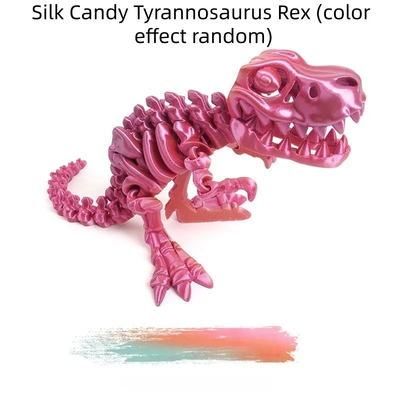 

Dragon Movable Joint Ornament, 3D Printing Tyrannosaurus Rex Skull, Dinosaur Model, Festival Gift Desktop Stress Relief Tool