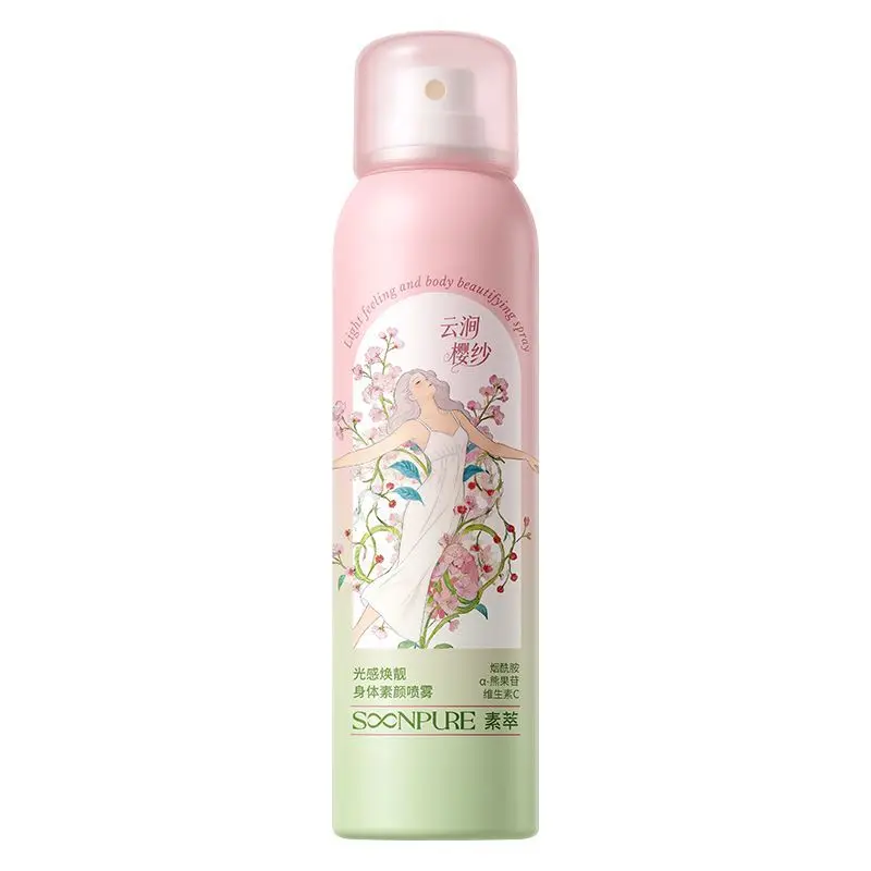 SuCui Tone-Up Body Spray 150ml, Waterproof Transfer-Resistant Non-Streaking No White Cast Even Out Long Lasting for Her