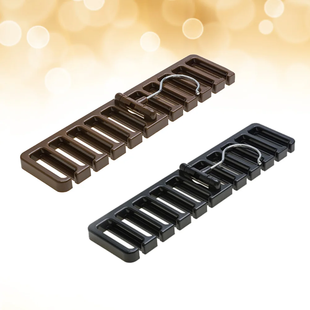 

2Pcs Closet Tie Holder Belt Organizer Rack Swivel Hooks Space Saving Accessories Storage Hanger for Ties Scarves