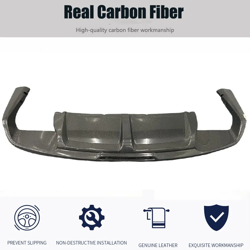 For Bentley Bentayga W12 V8 2016-22 Real Carbon Rear Bumper Diffuser Lip Boy Kit Car Accessories