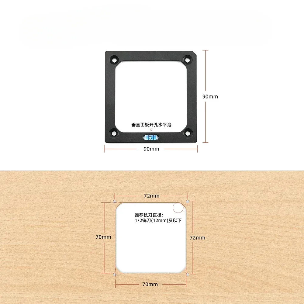 New Switch Socket Bottom Box Slotted Scribing Template with Horizontal Bubble Carpentry Decoration Opening Hole Decoration Tool