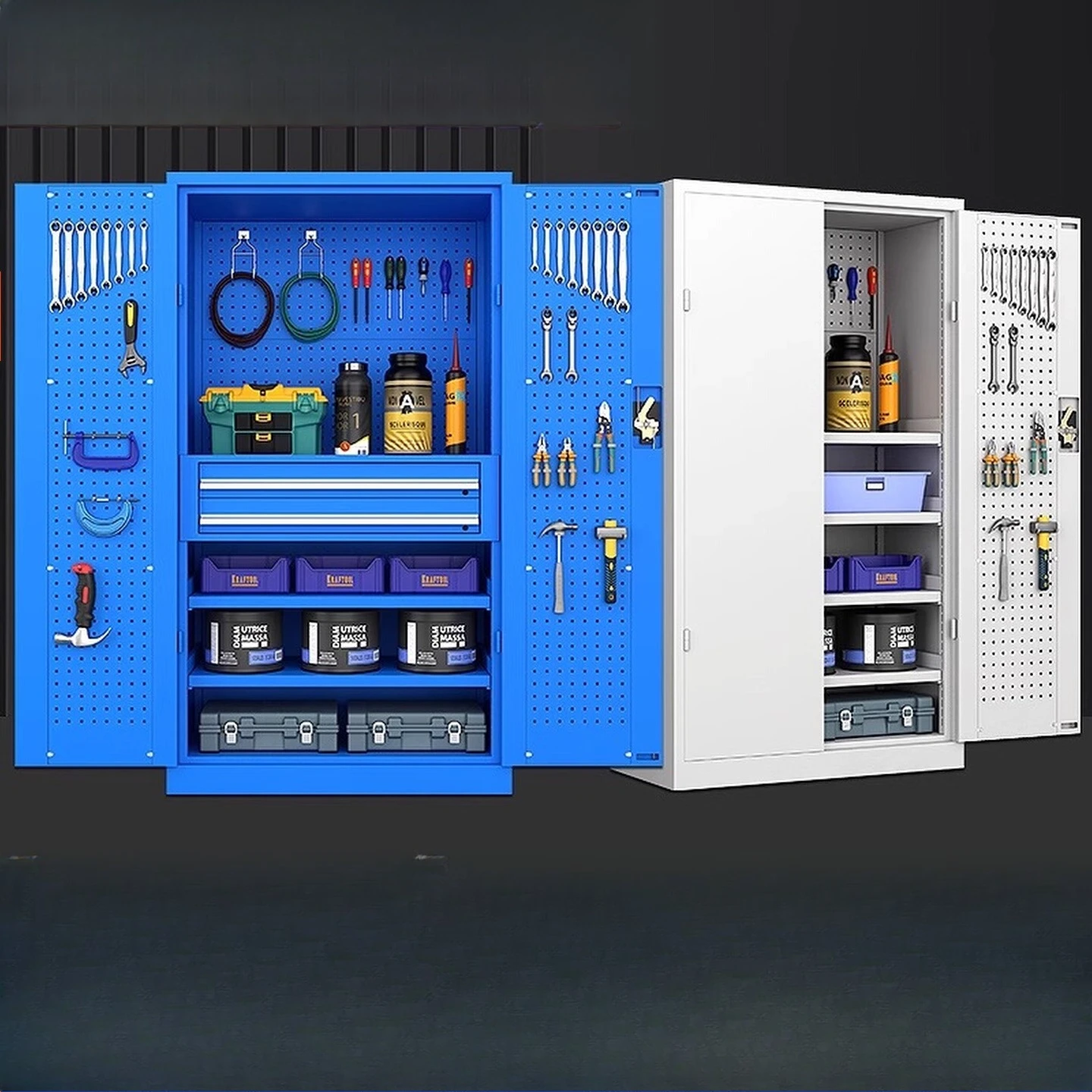 Thickened heavy metal tool cabinet workshop factory auto repair hardware parts storage iron cabinet garage parking cabinet