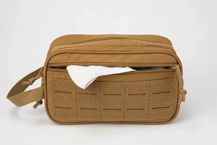 Reise-Duschhygiene-Tasche zum Aufhängen, Dopp Kit, Taktische Rasier-Tasche für Herren und Damen, Mini Molle Anhänge-Werkzeugtasche, Outdoor Toilettenartikel Aufbewahrungstasche – Detail 10
