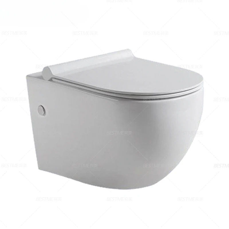 iron frame water tank Oval shape water closet wc ceramics white wall hung toilet set