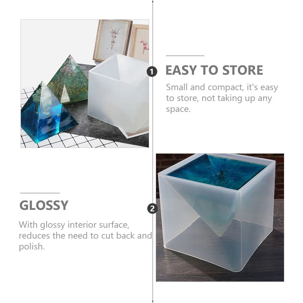 1 مجموعة DIY الهرم قالب من السيليكون مرنة دائم الراتنج قالب الصب سطح المكتب زخرفة الحرفية الايبوكسي أداة الحرفية قوالب الايبوكسي