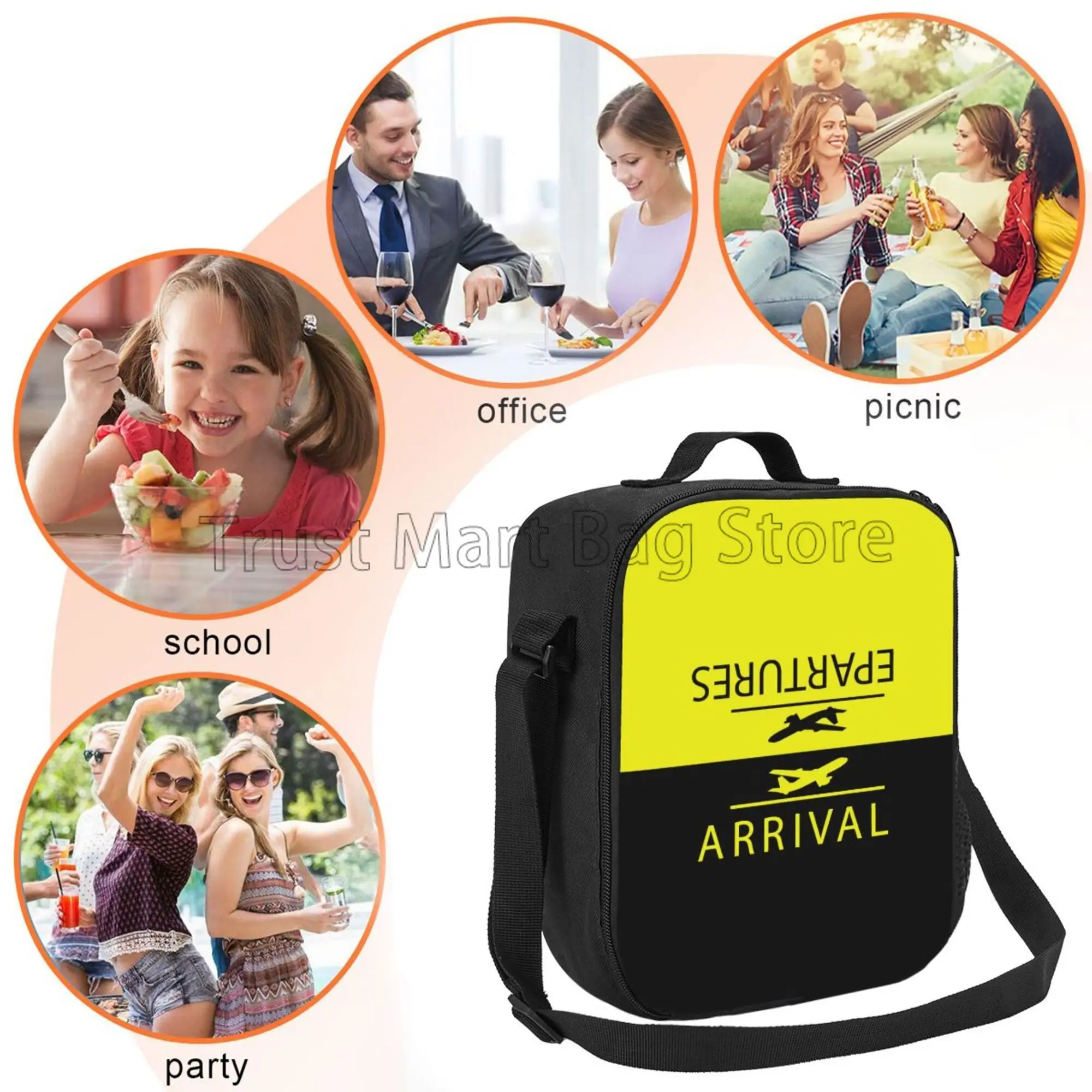 Pilot Thermal Insulated Lunch Bag Flying Aeroplane Aviation Gift Portable Lunch Container School Children Food Storage Bento Box