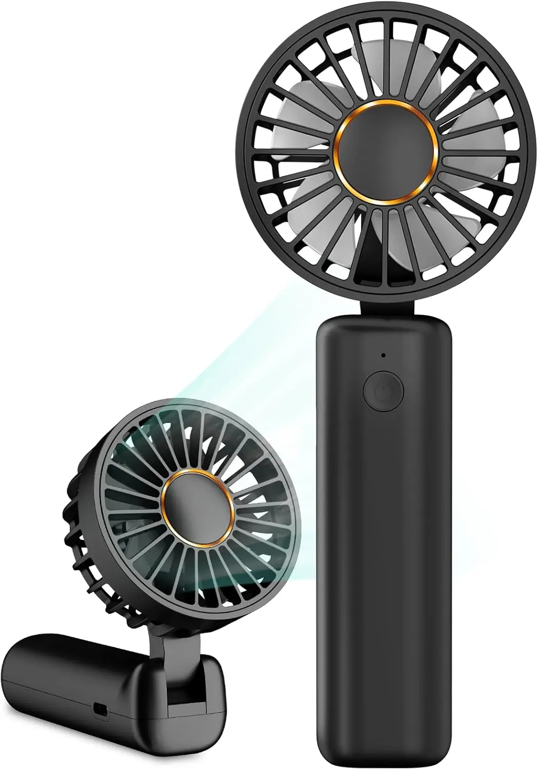 

Foldable Mini Desk Fan with 2000mAh Battery, 180° Rotation, 3 Speeds, Ultra Quiet for Up to 8 Hours Cooling