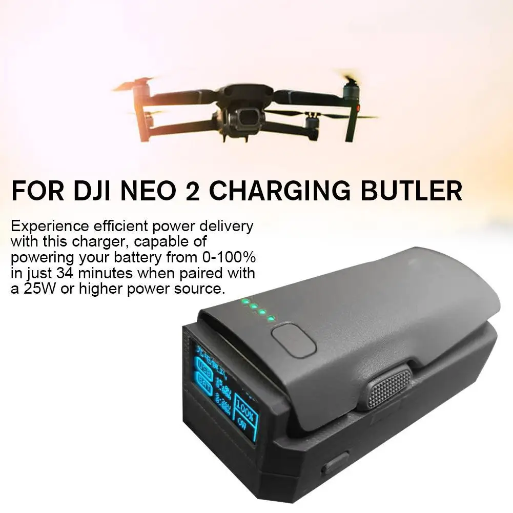 

Быстрое зарядное устройство-хаб для DJI NEO 2, портативный кейс для хранения, умный 3-портовый зарядный чехол для аккумуляторов DJI NEO 2, аксессуары