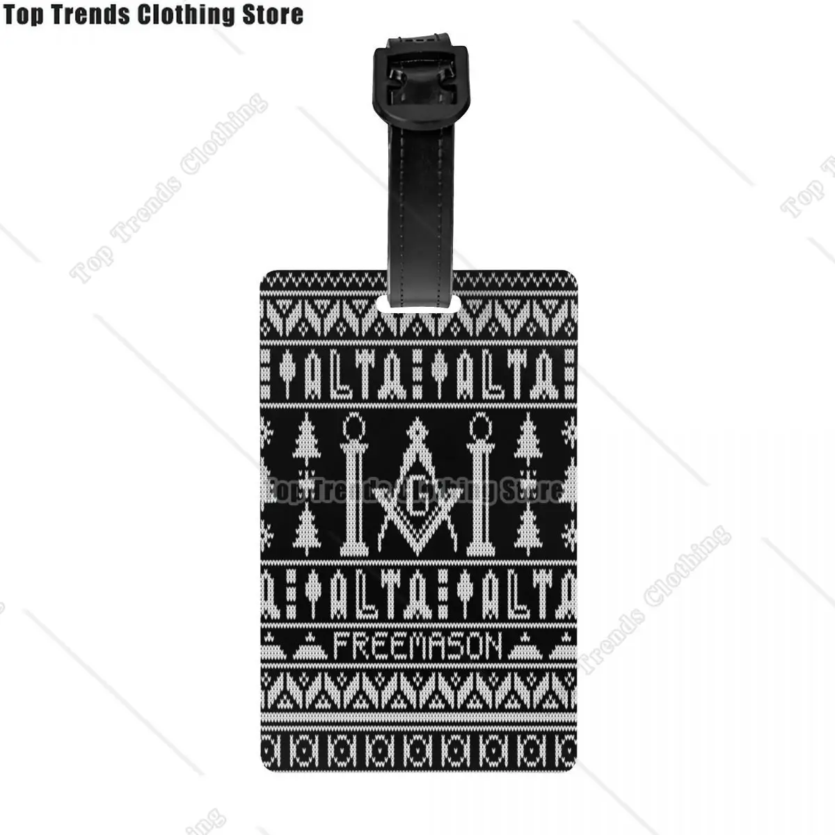 Masonic Mason Freemason Pattern Luggage Tags for Suitcases Fashion Baggage Tags Privacy Cover Name ID Card