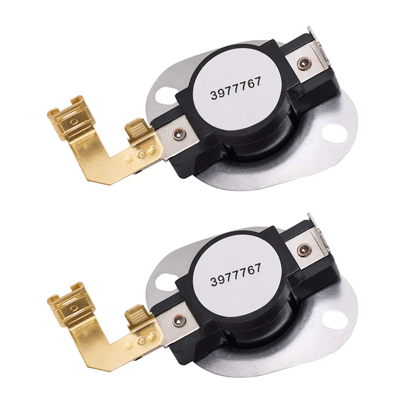 2 PCS 3977767 Dryer Thermostat Replacement Part - Easy To Install - Replaces 3399693 WP3977767 WP3977767VP